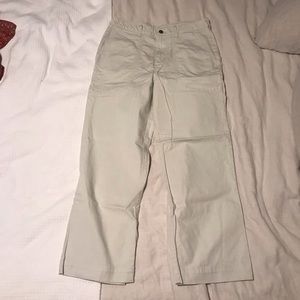 Patagonia womens Dino white cropped straight leg pants size 8